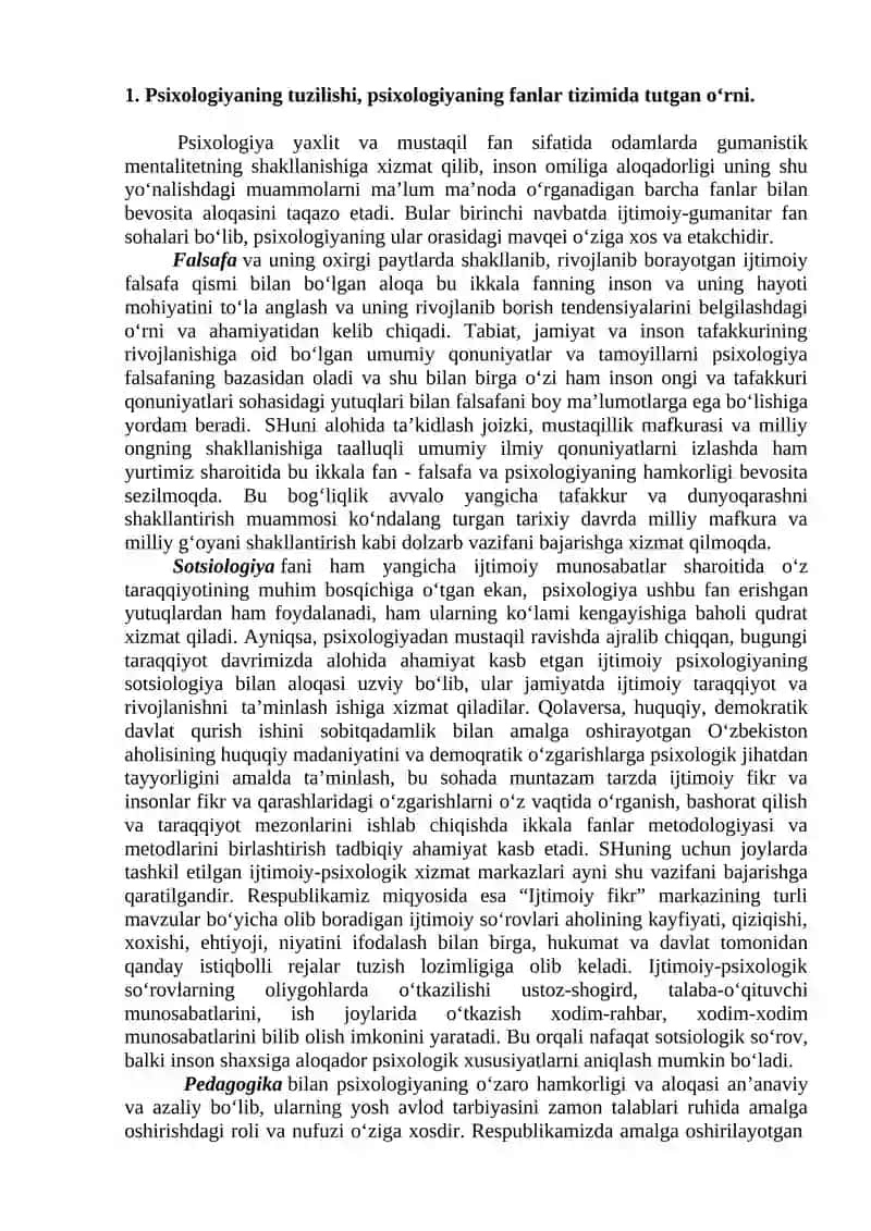 PSIXOLOGIYANING TADQIQOT METODLARI 2