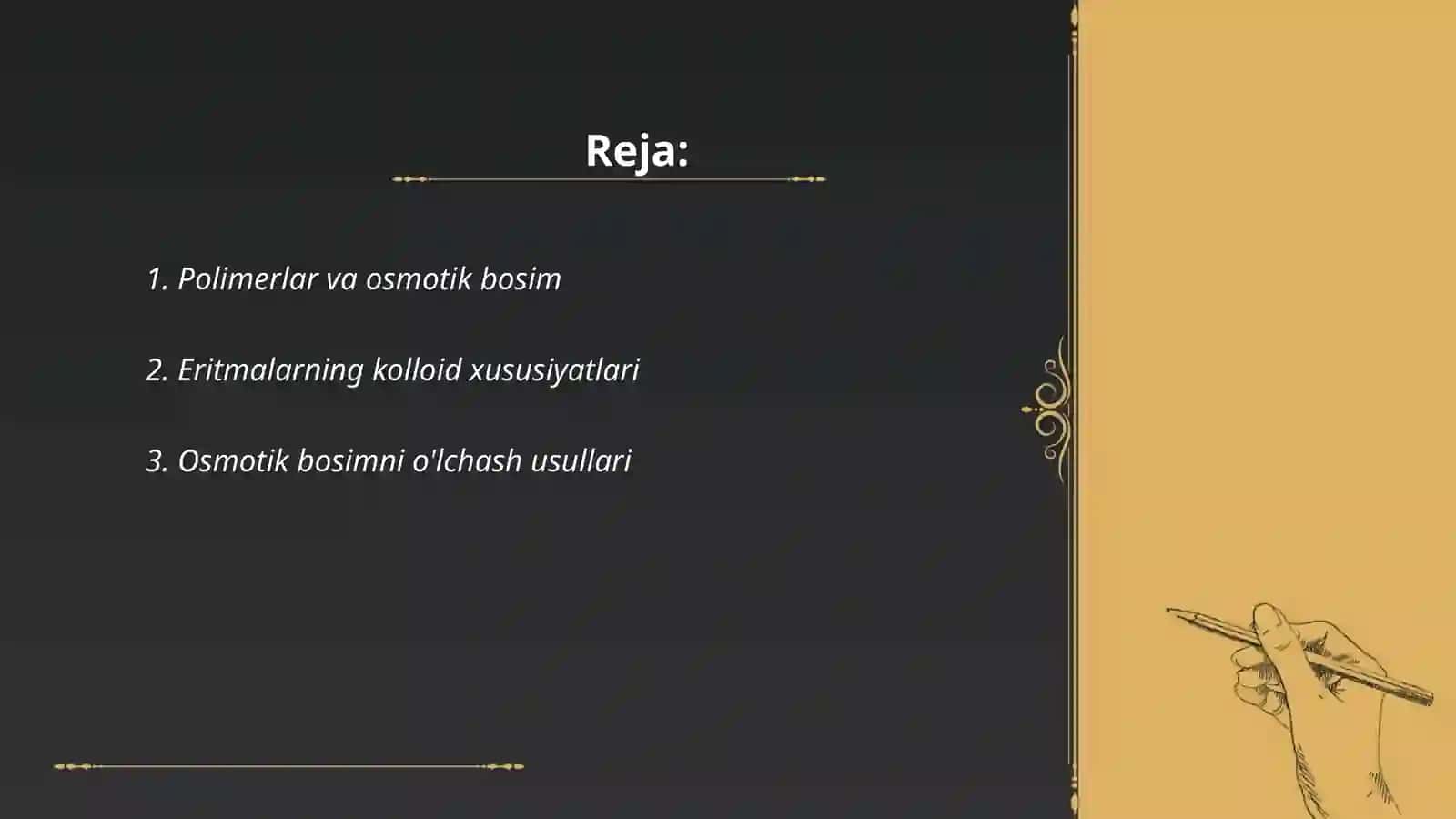 Polimer eritmalarning osmotik bosimi 2