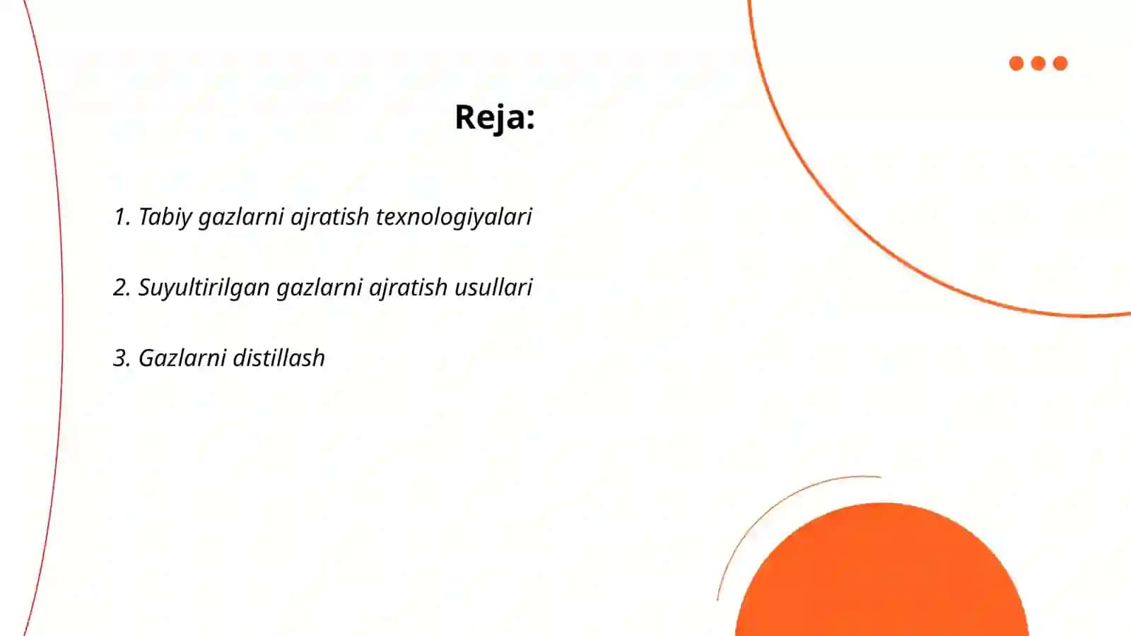 Tabiy va yoldosh gazlarni ajratish usullari 2