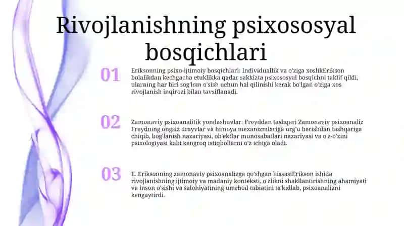 Zamonaviy Psixoanalizning Asosiy Yo'Nalishlari E.Erikson Komilov 2
