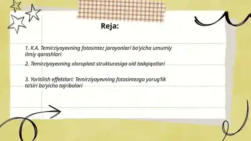 K.A. Temirziyayevning fotosintez jarayonlari 2