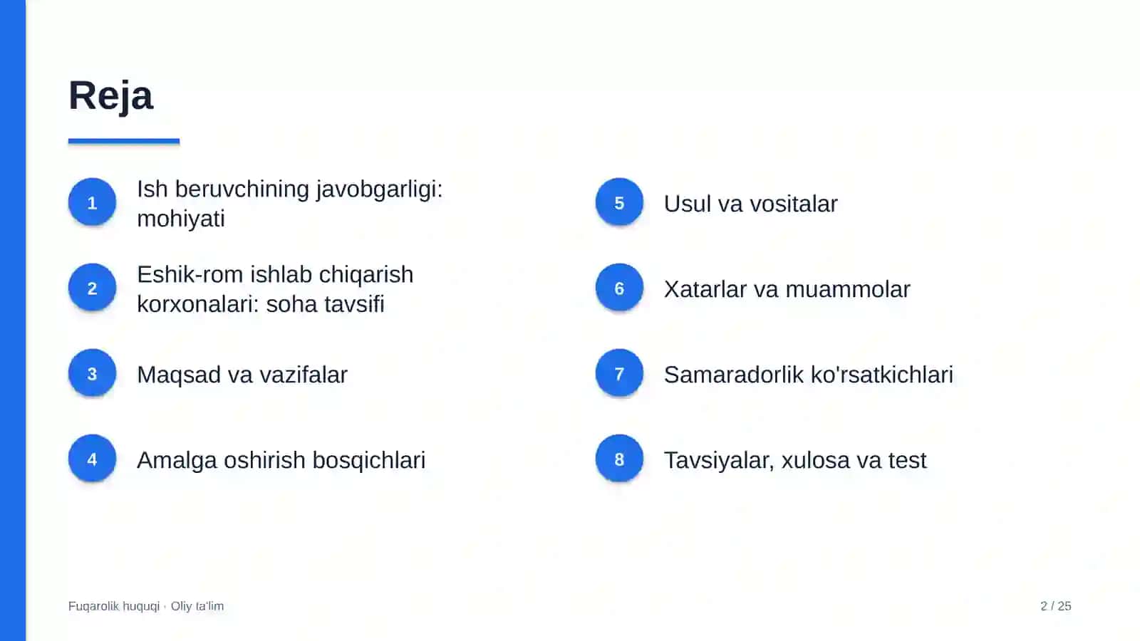 Eshik-rom ishlab chiqarish korxonalarida xodim yetkazgan zarar uchun ish beruvchining javobgarligi 2