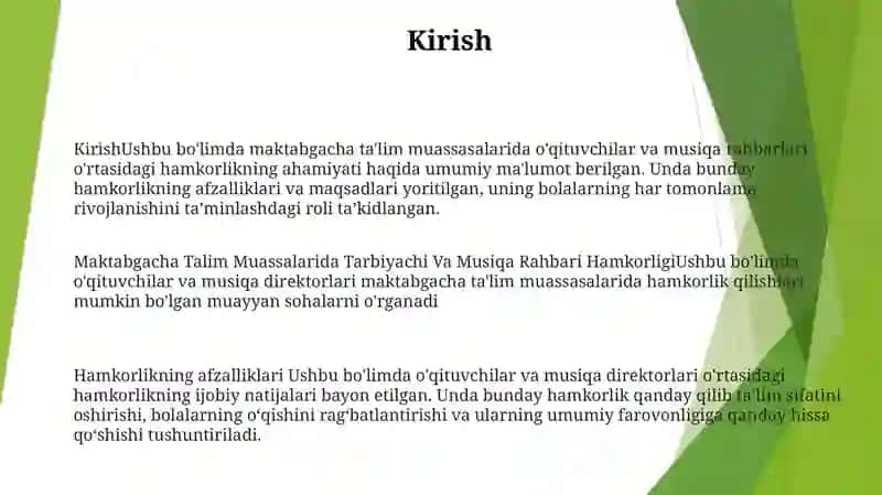 Maktabgacha Talim Muassalarida Tarbiyachi Va Musiqa Rahbari Hamkorligi 2