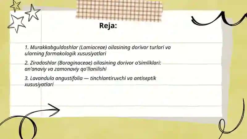 Murakkabguldoshlar va ziradoshlar oilasiga mansub dorivor oʻsimliklar 2