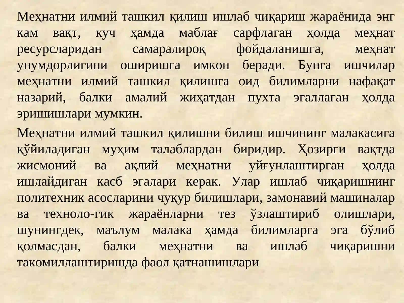 Eksperimental tadqiqotlar o’tkazish 2