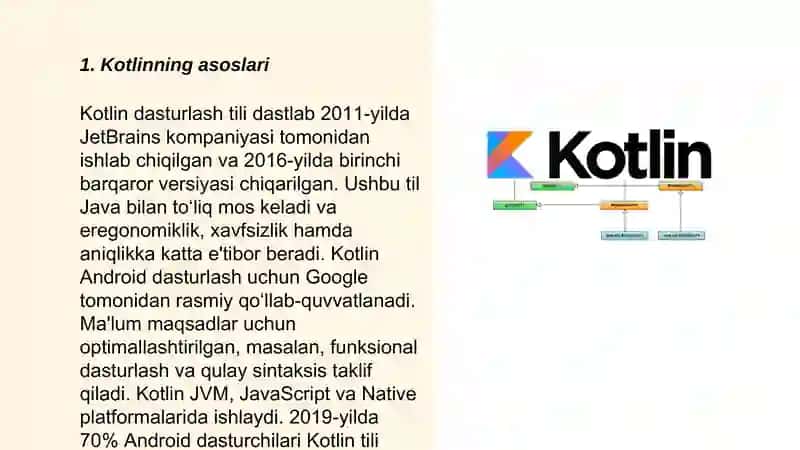 Kotlin dasturlash tili 2