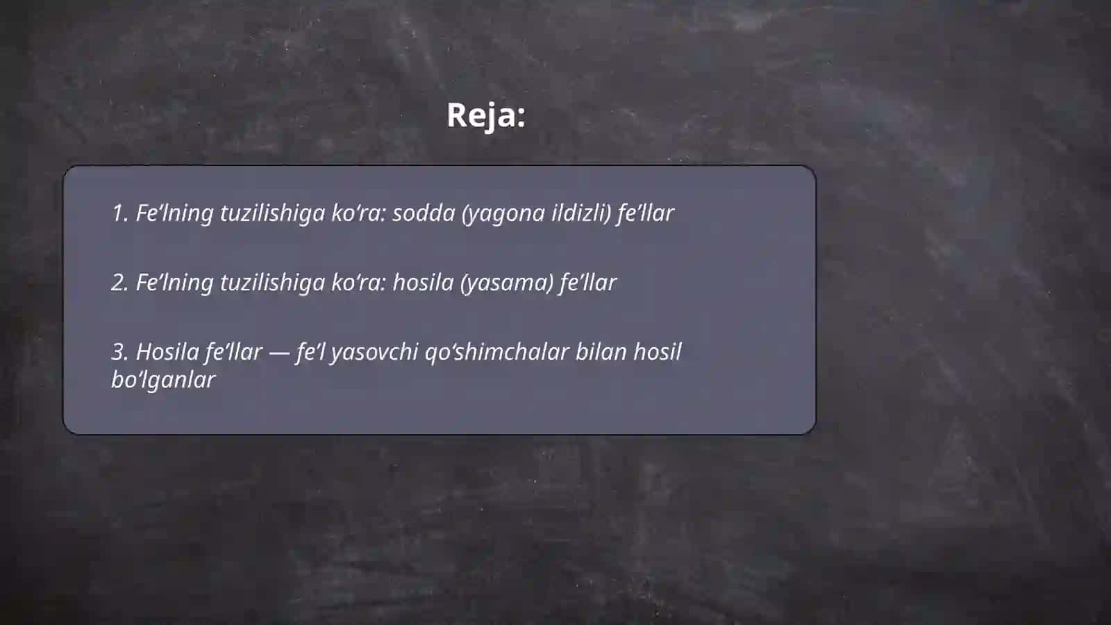 Fe’lning tuzilishiga ko‘ra turlari 2