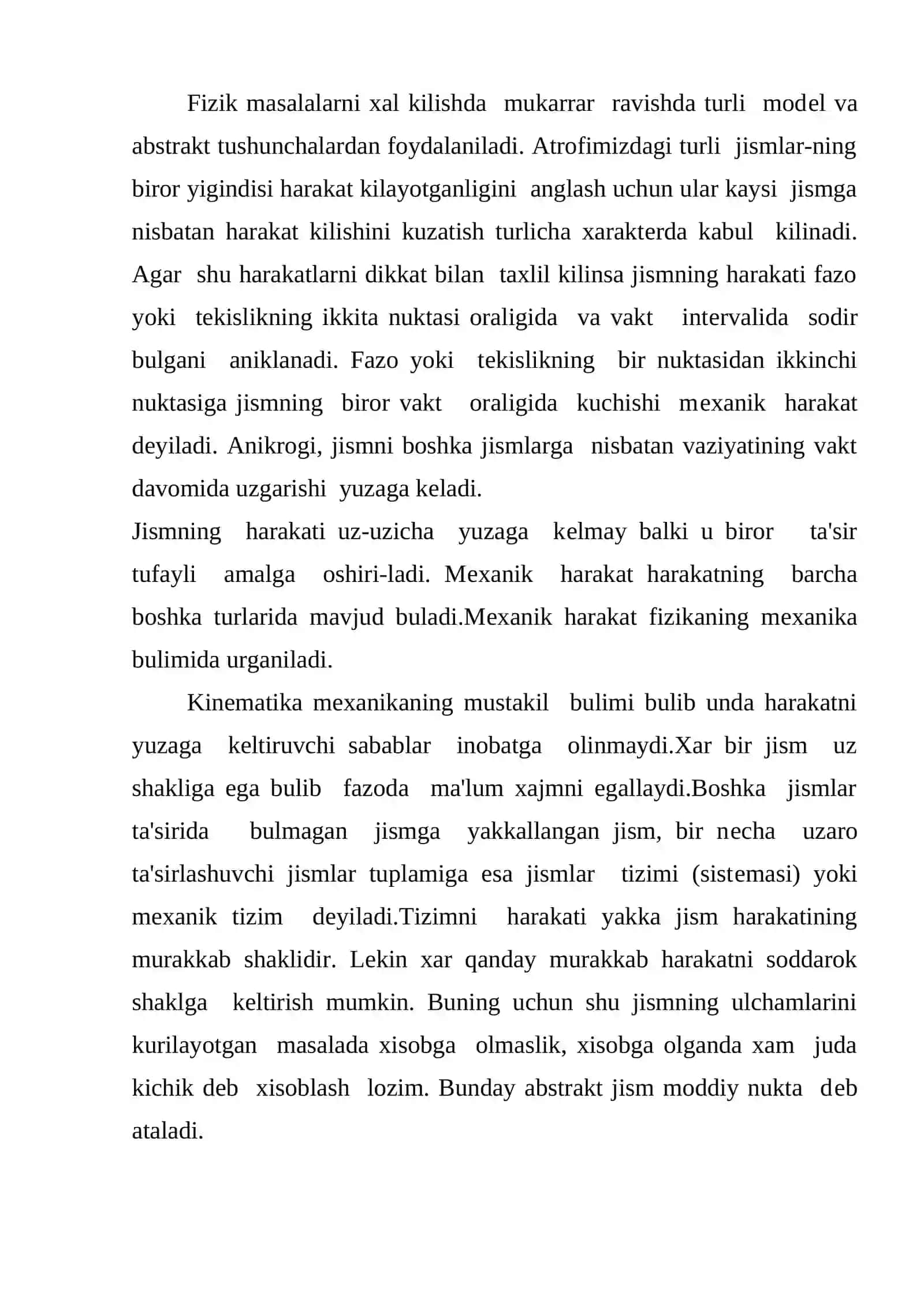 Moddiy nuqtaning ilgarilanma harakati kinematikasi 2