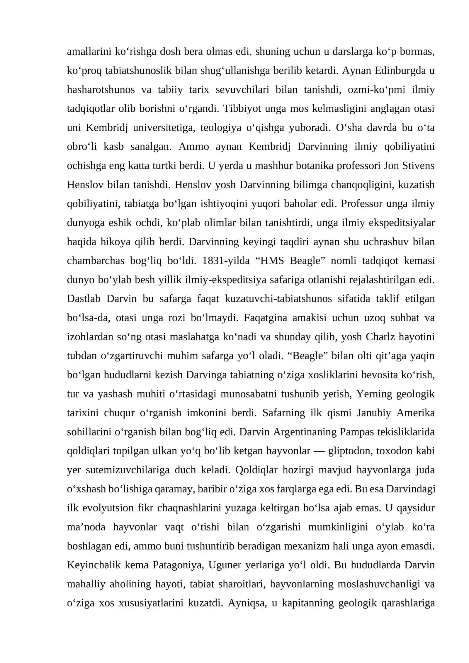 CHARLES DARWINNING HAYOTI VA ILMIY FAOLIYATI 2