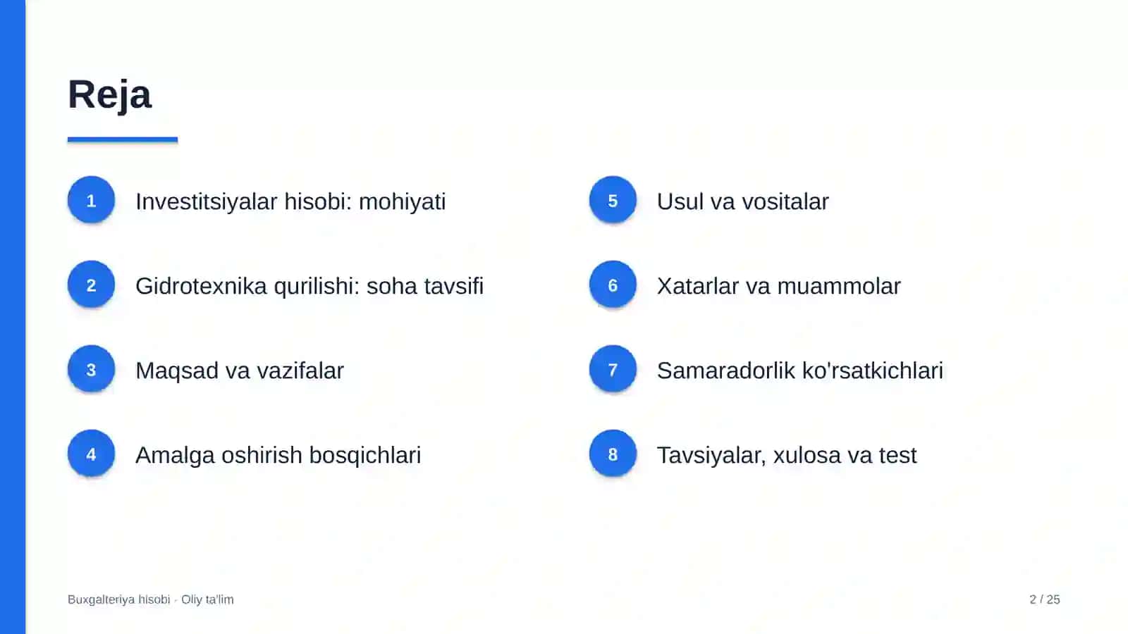 gidrotexnika qurilishida investitsiyalar hisobi 9518 2