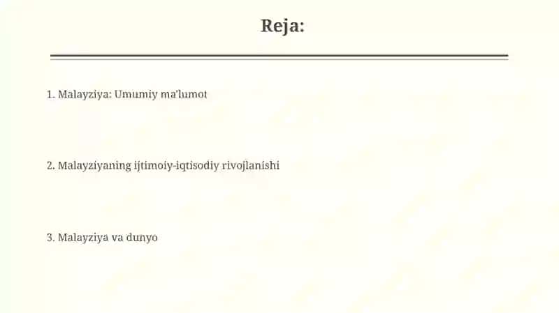 Malayziya: Umumiy ma'lumot 2