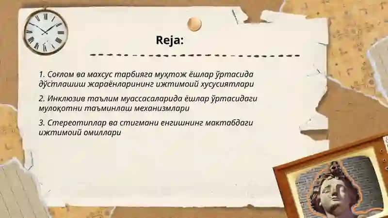 Талим муассаларга соглом ва махсус тарбияга мухтож ёшлар узаро мулокатни ижтимоий хусисиятлари 2