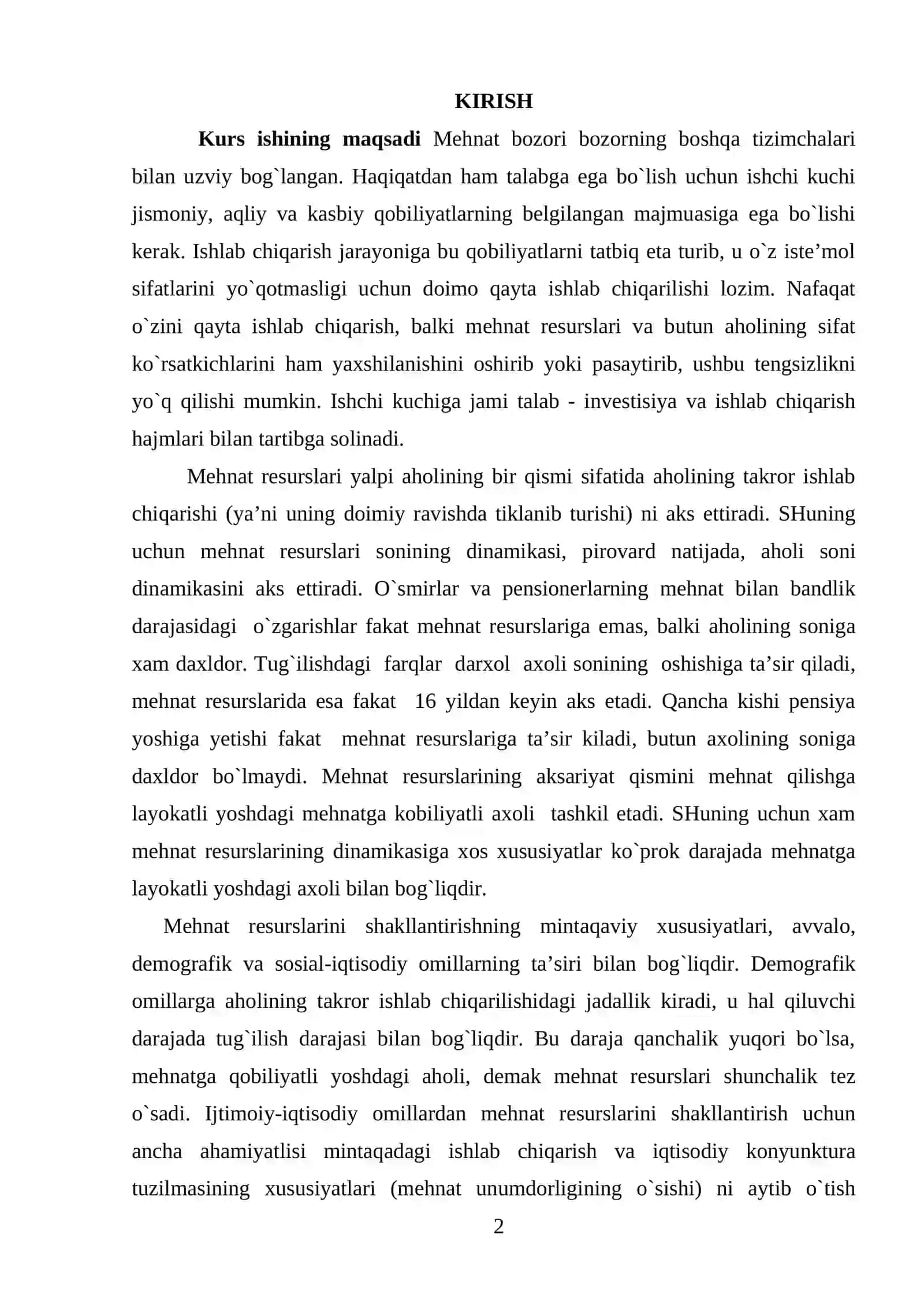 Mintaqalar aholisi va mehnat resurslari 2