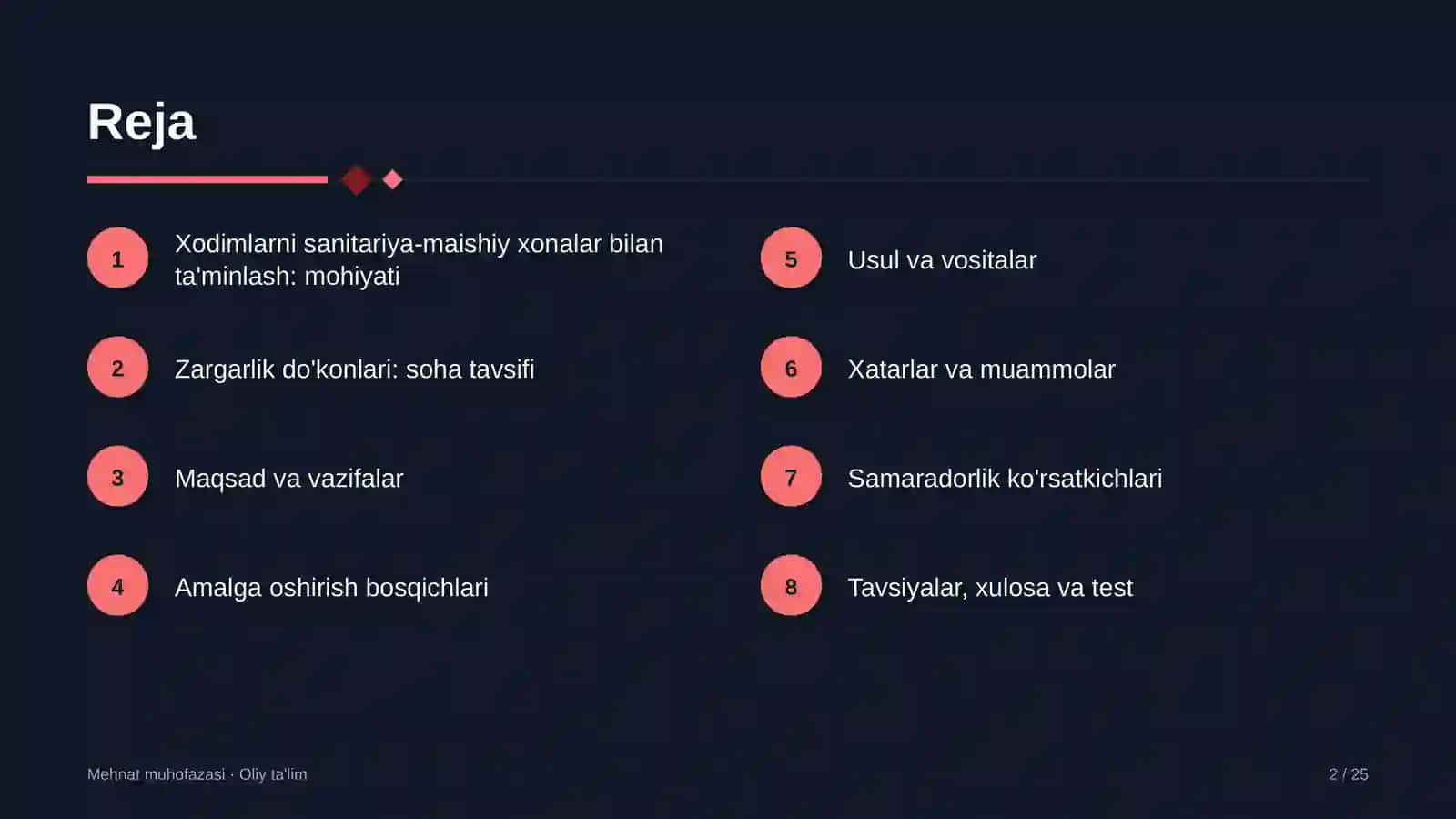 Zargarlik do'konlarida xodimlarni sanitariya-maishiy xonalar bilan ta'minlash 2