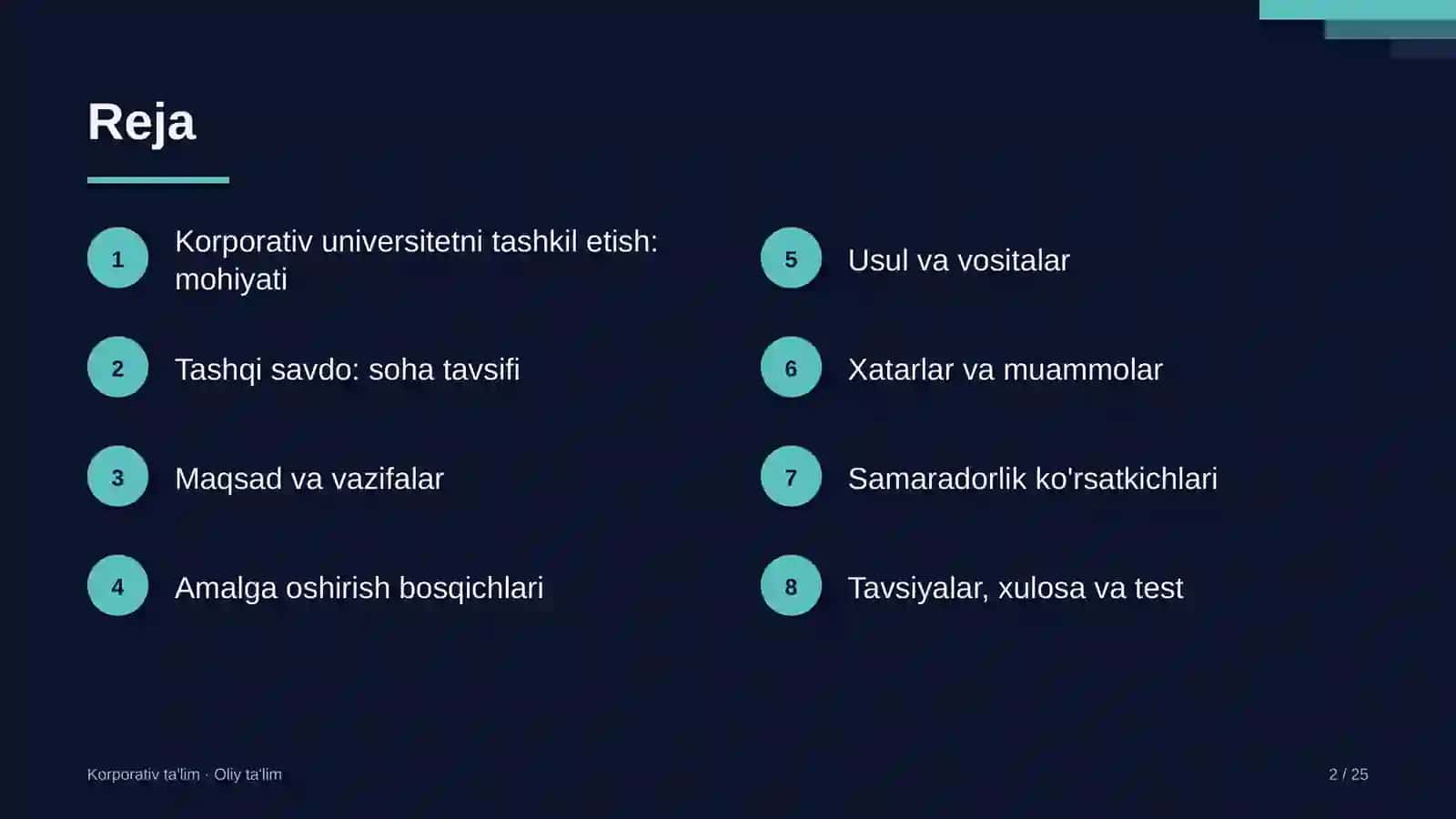 tashqi savdoda korporativ universitetni tashkil etish 7127 2