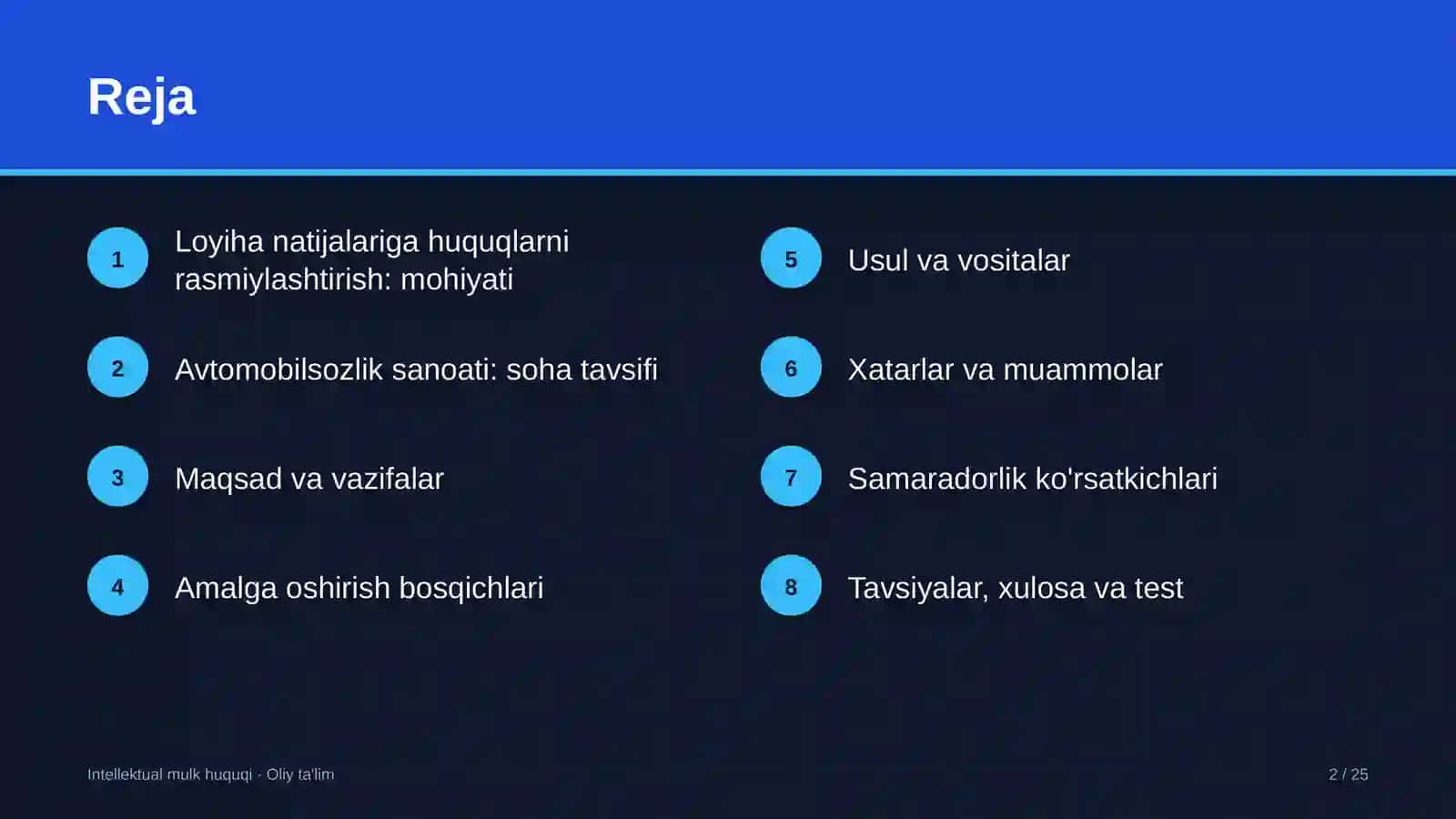 avtomobilsozlik sanoatida loyiha natijalariga intellektual huquqlarni rasmiylashtirish 4141 2