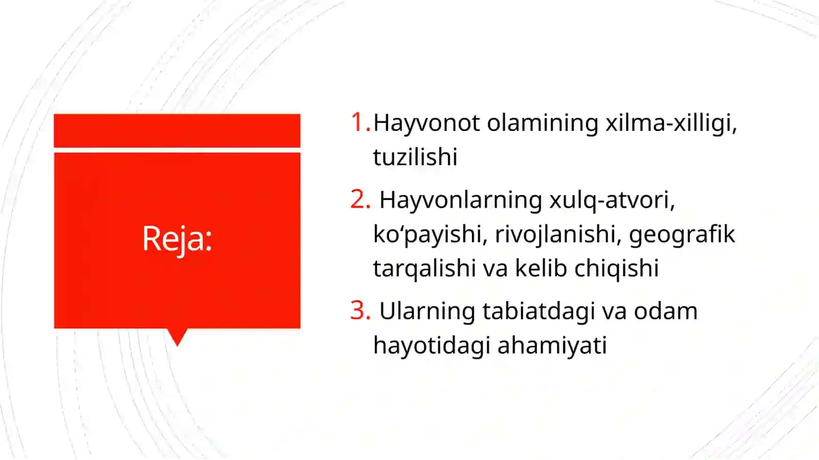 Hayvonot olamining xilma xilligi va uning tabiatda tutgan o‘rni 2