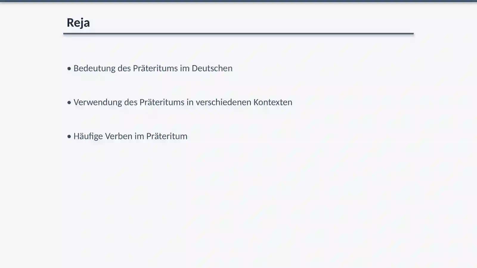 Areiten im Ausland Prateritum 2