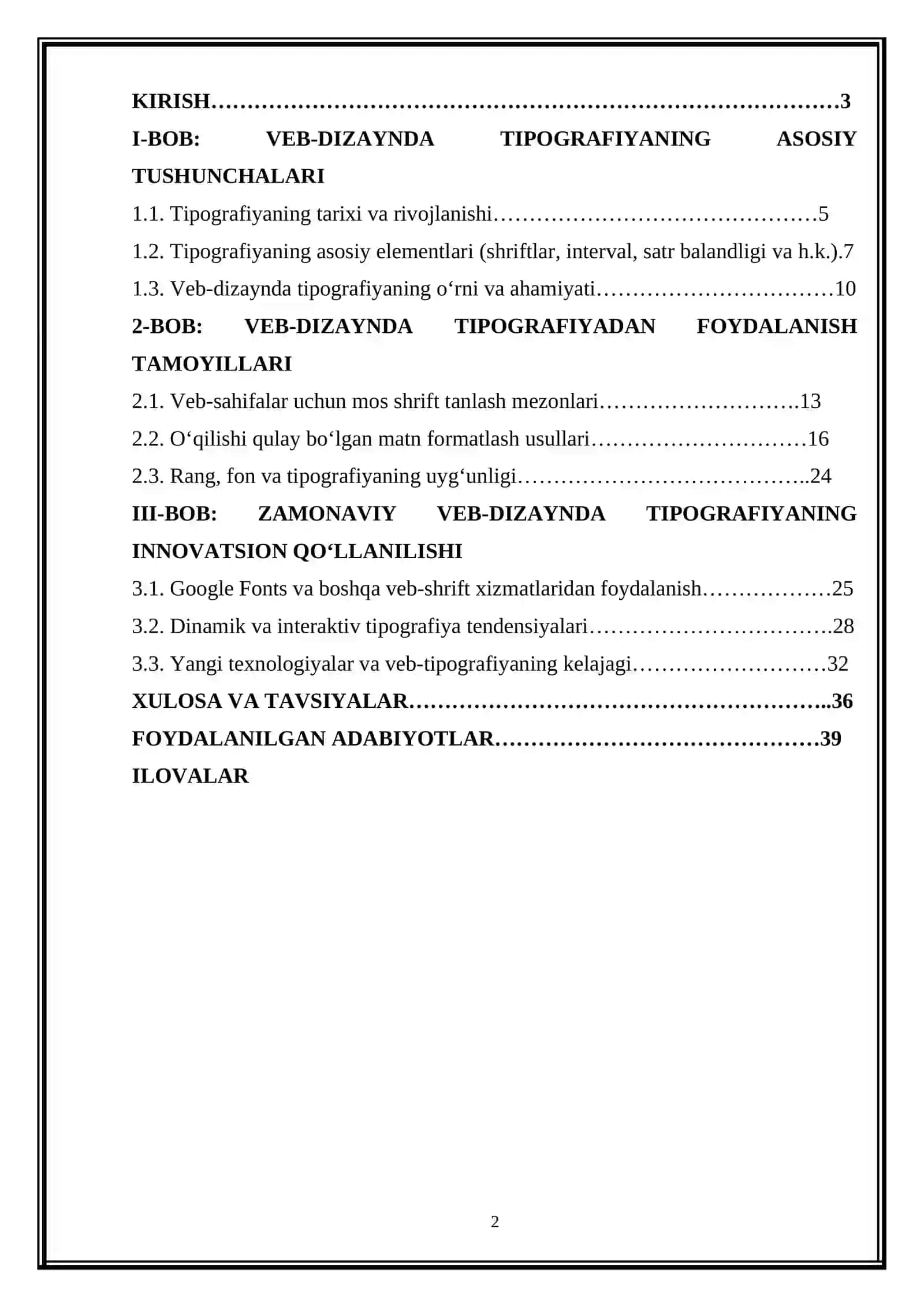 Veb-dizaynda tipografiyaning qo’llanishi 2
