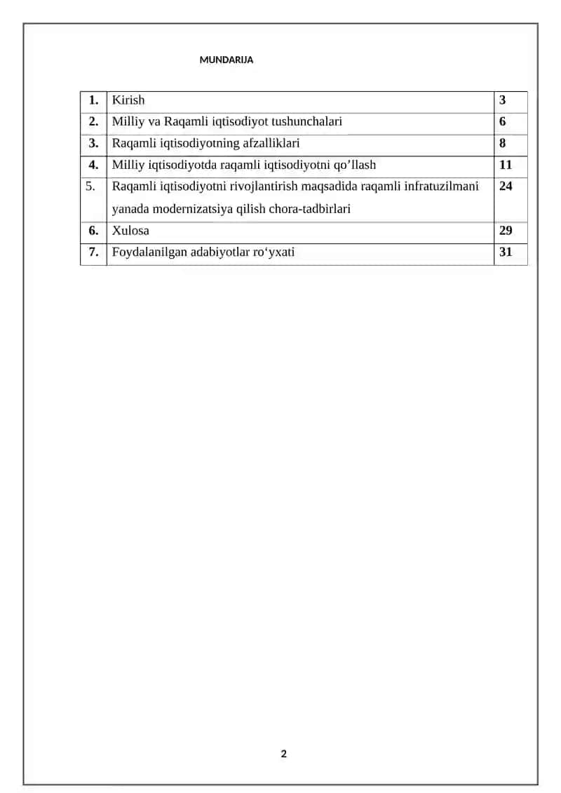 Milliy iqtisodiyotni raqamlashtirish 2