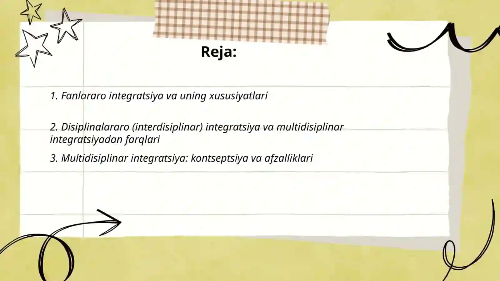 Fanlararo integratsiya 2