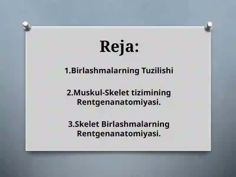 Birlashmalarning rentgenanatomiyasi 2