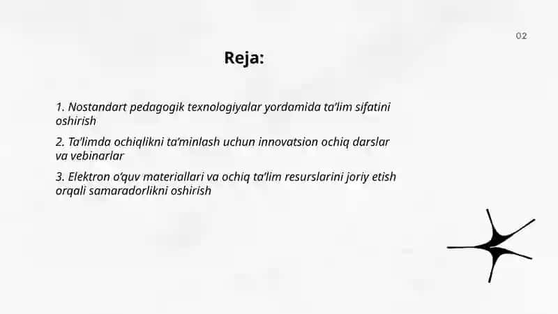 Nostandart pedagogik texnologiyalar 2