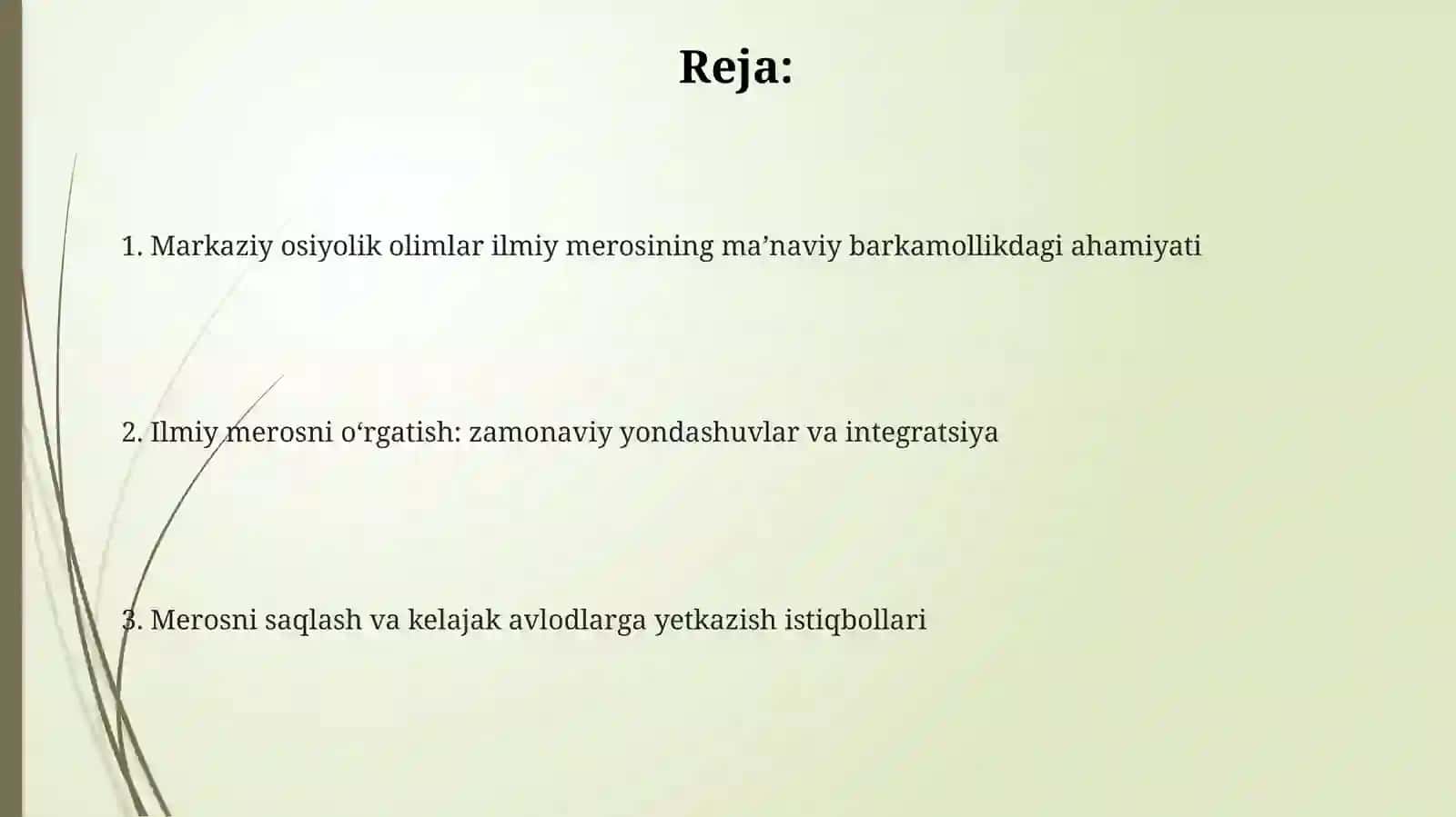 Markaziy olimlar ilmiy merosi 2
