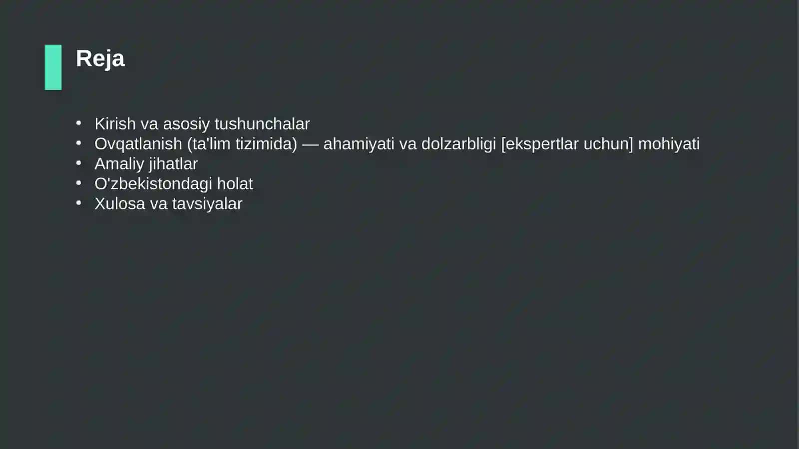 Ovqatlanish (ta'lim tizimida) — ahamiyati va dolzarbligi [ekspertlar uchun] 2