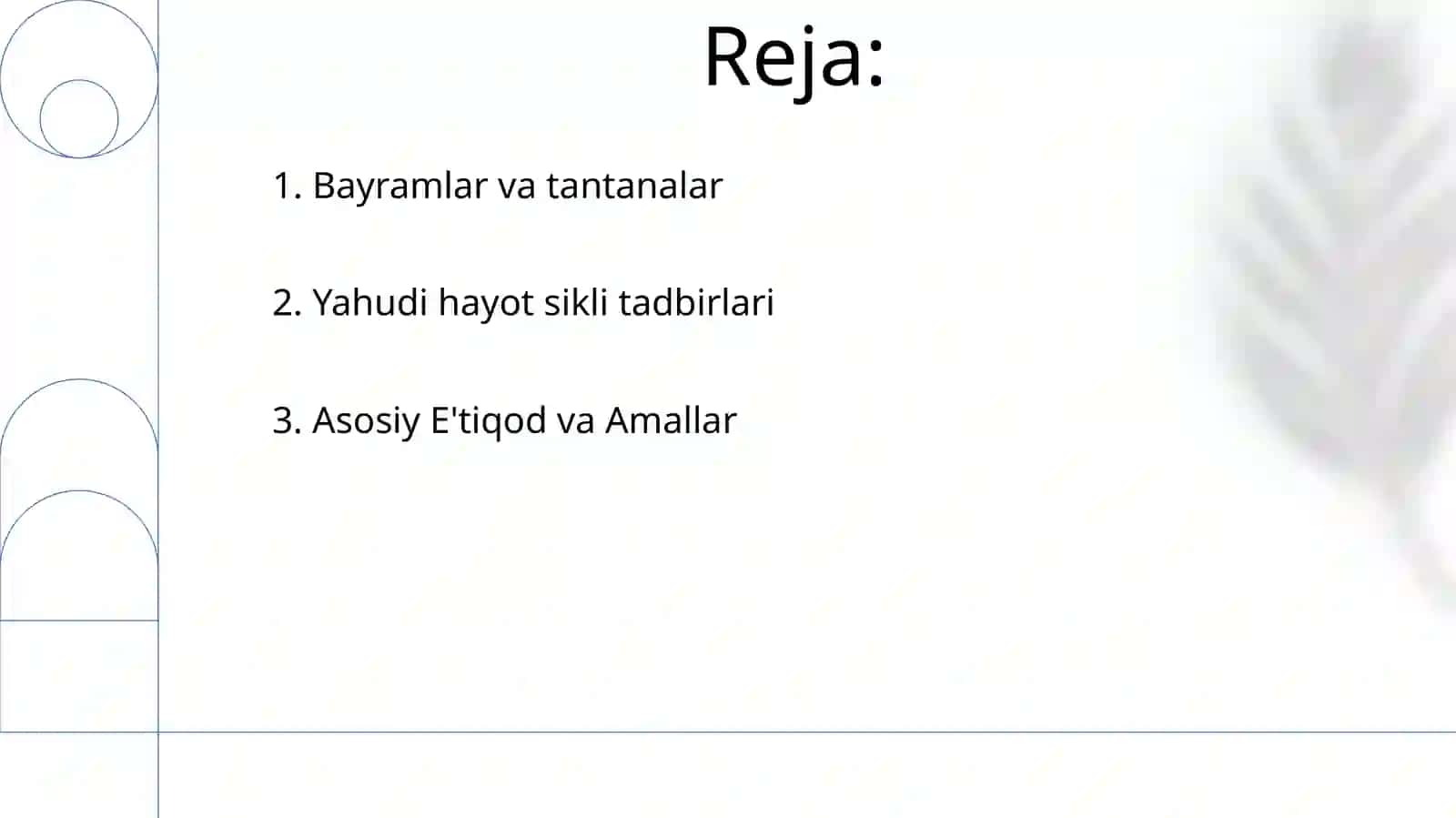 Yahudiylik ta'limoti va an'analari 2