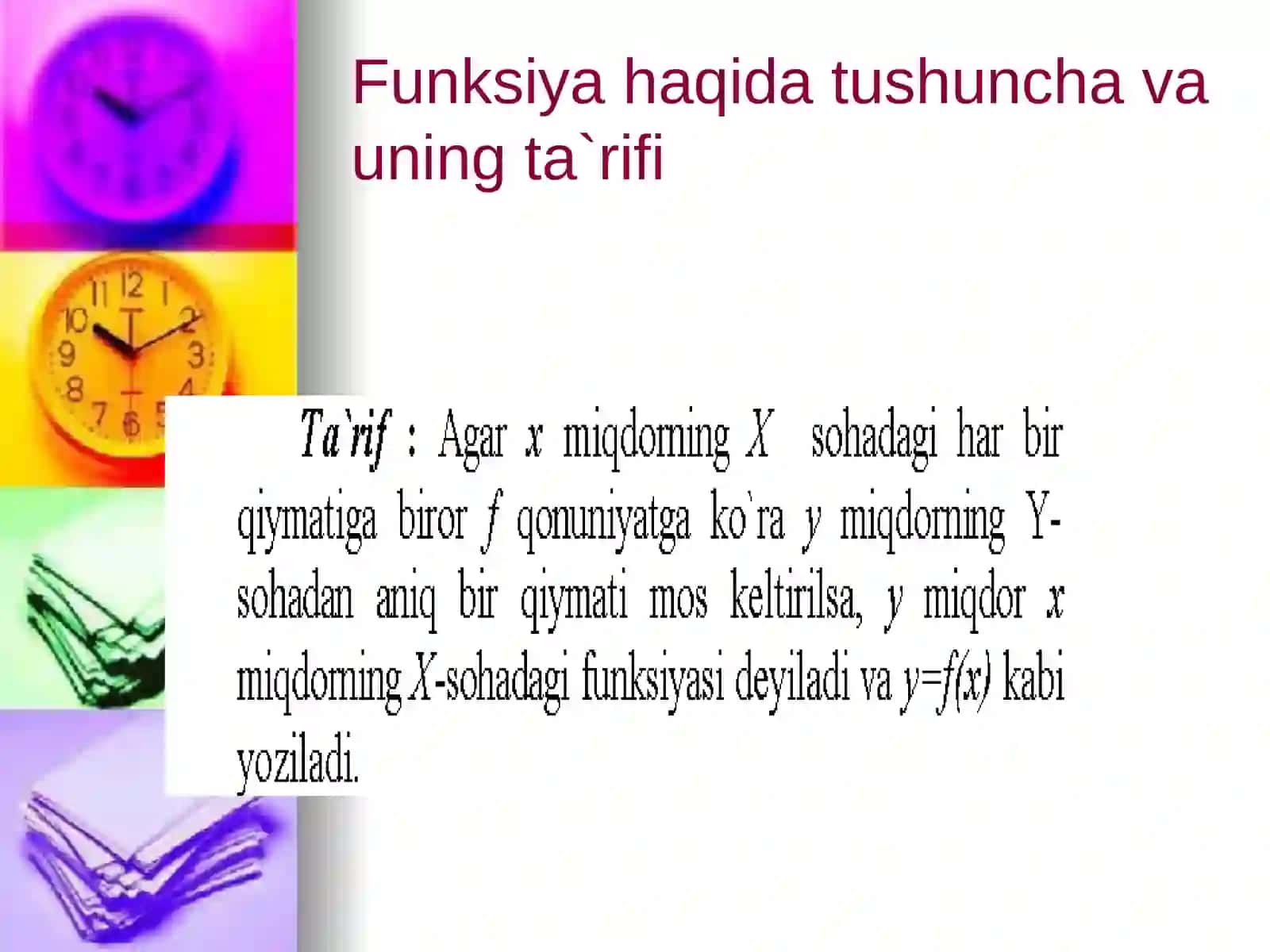 Funksiya, funksiyaning xossalari, funksiya differensiali 2