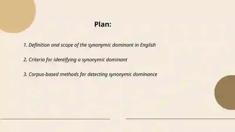 The synonymic dominant 2