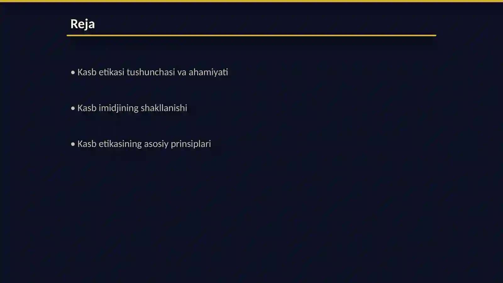 Kasb etikasi va imidjini shakllantirish 2