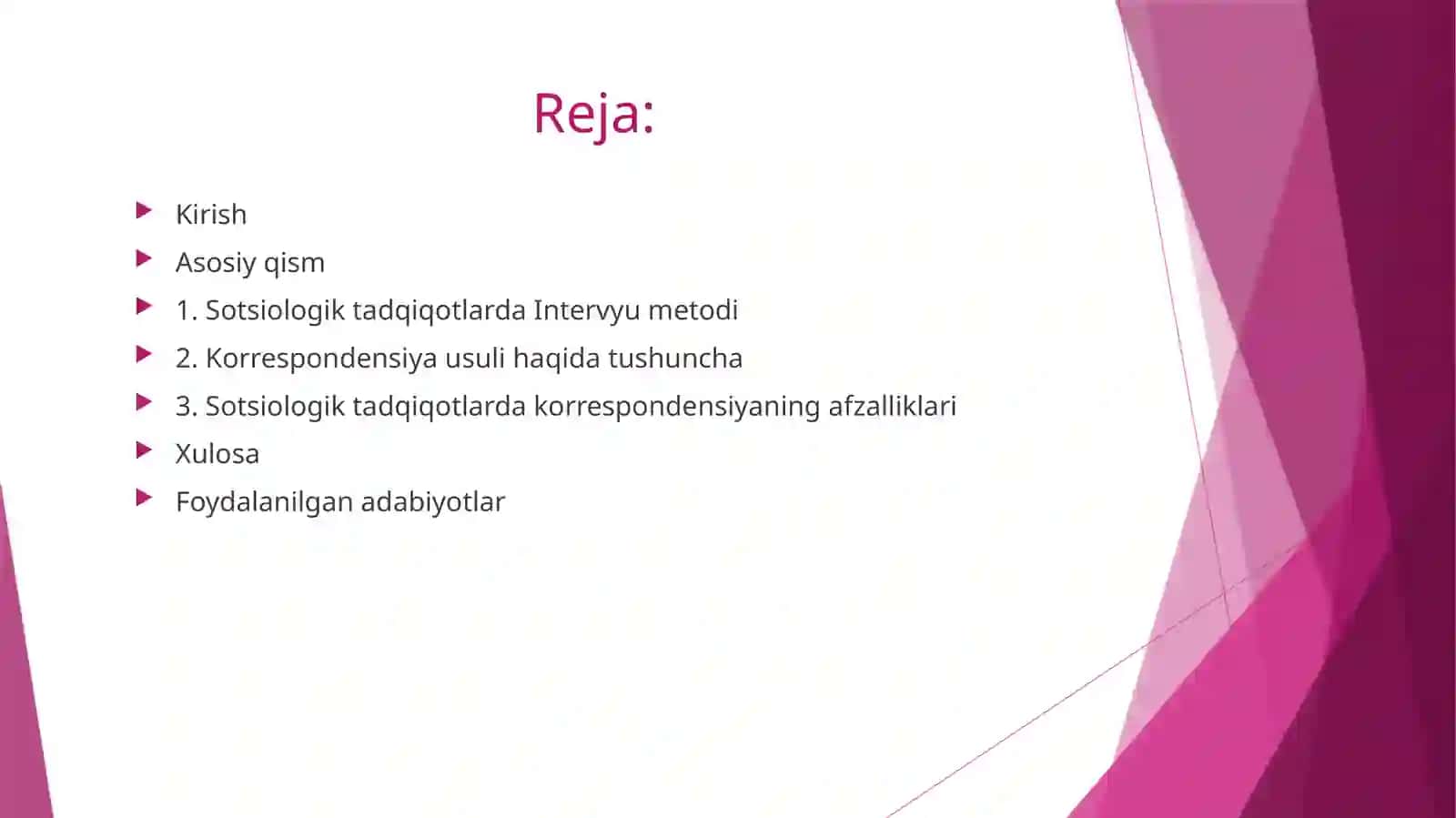 Korrespondensiyaning asosiy xususiyatlari 2