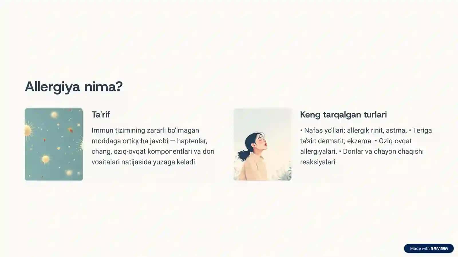 Allergik kasalliklarning profilaktikasi 2