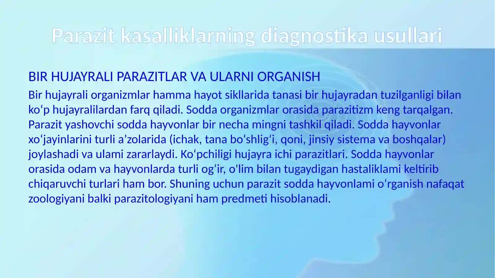 Parazit salomatligi 2