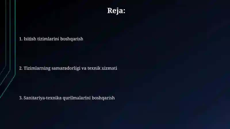 Isitish tizimlarini sanitar jihozlarini mantaj qilish 2