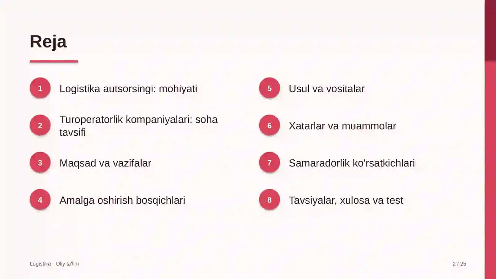 turoperatorlik kompaniyalarida logistika autsorsingi 5331 2