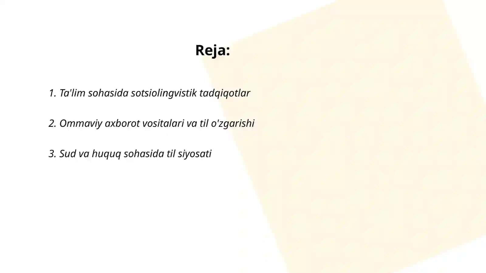Sotsiolingvistika va sohalar 2