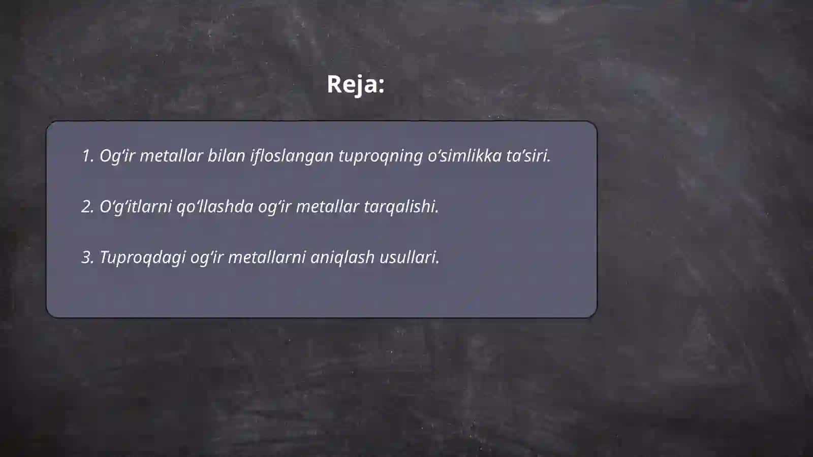 Ogʻir metallar bilan ifloslangan tuproqning oʻsimlikka taʼsiri 2