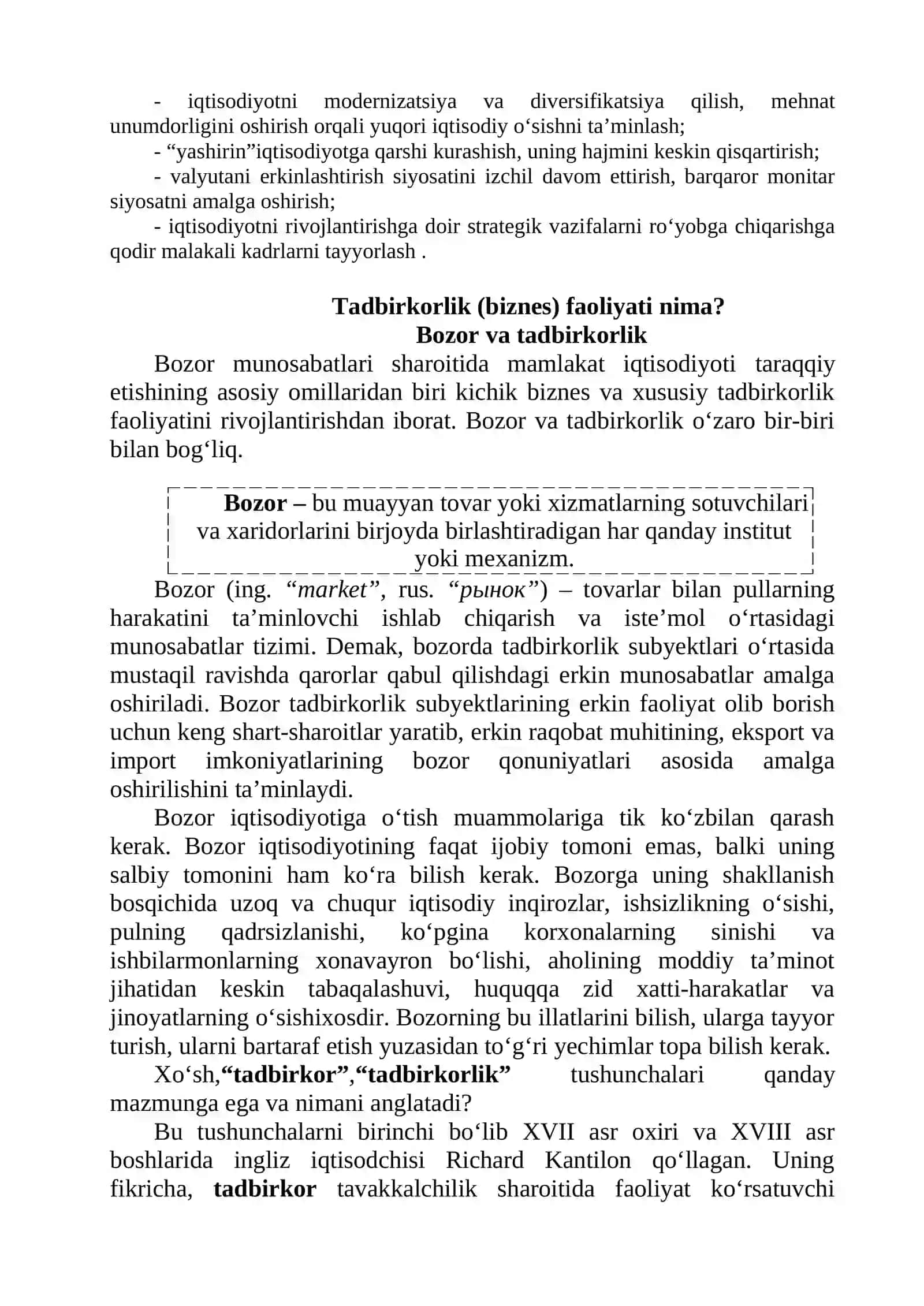 TADBIRKORLIK FAOLIYATI VA TADBIRKORLIK HUQUQI 2