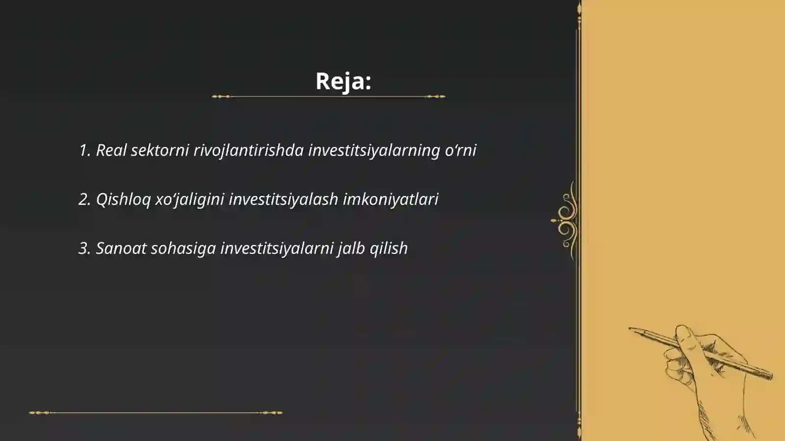 Iqtisodiyotning real sektoriga investitsiyalarni yo‘naltirish 2