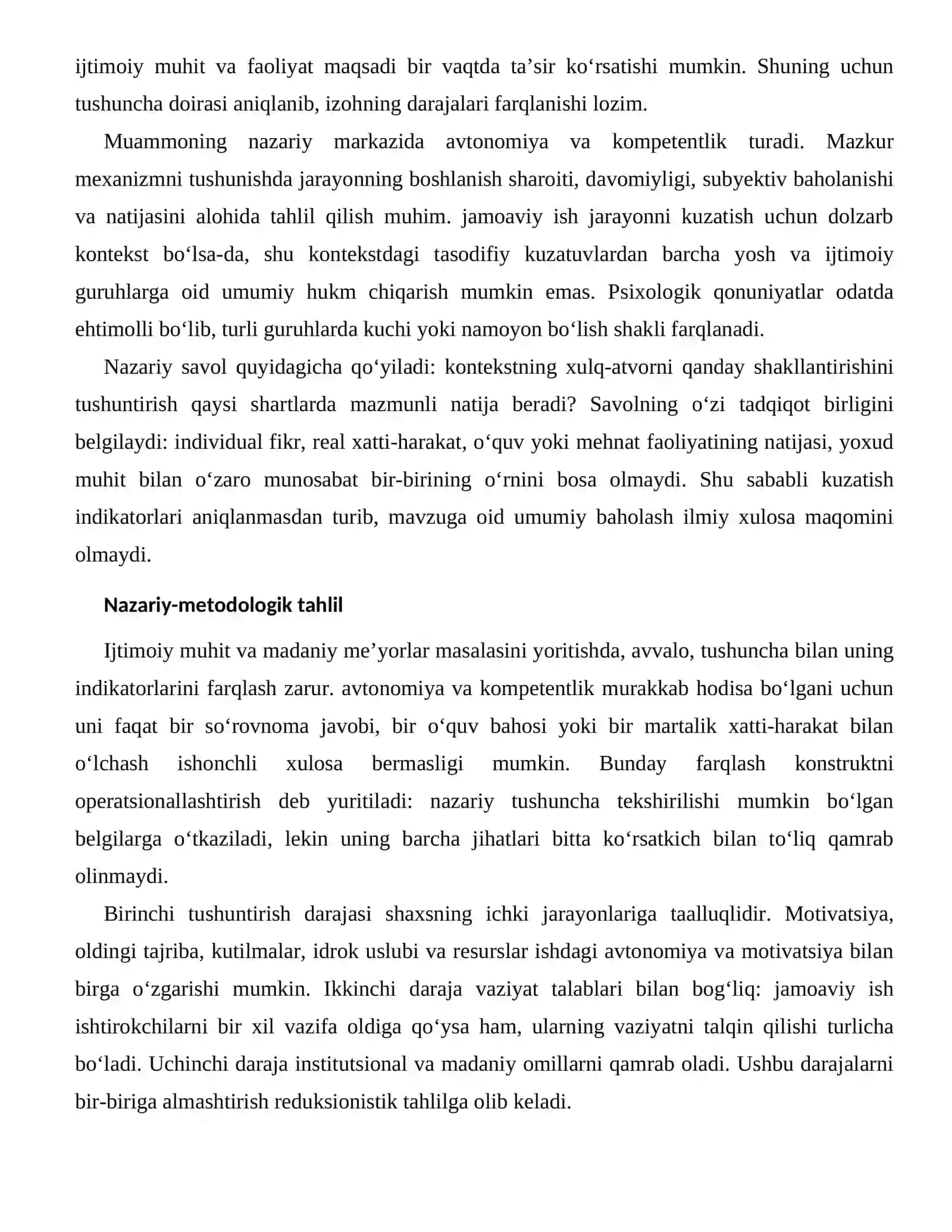 ISHDAGI AVTONOMIYA VA MOTIVATSIYANING IJTIMOIY-MADANIY OMILLARI 2