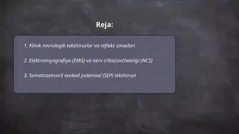 Klinik nevrologik tekshiruvlar va refleks sinovlari 2