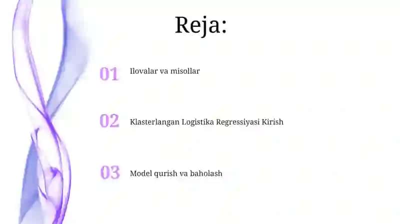 Klasterlash modelni logistik regressiya 2