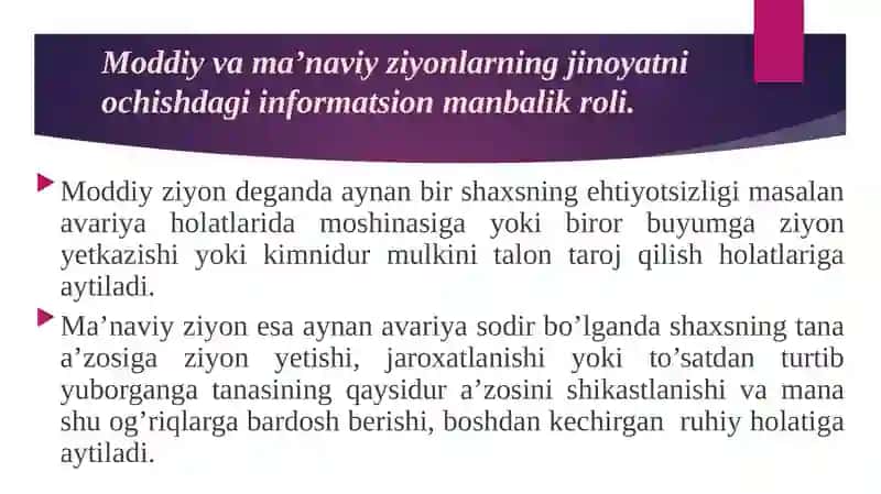Jinoyatnianiqlashning psixologik xususiyatlari 2