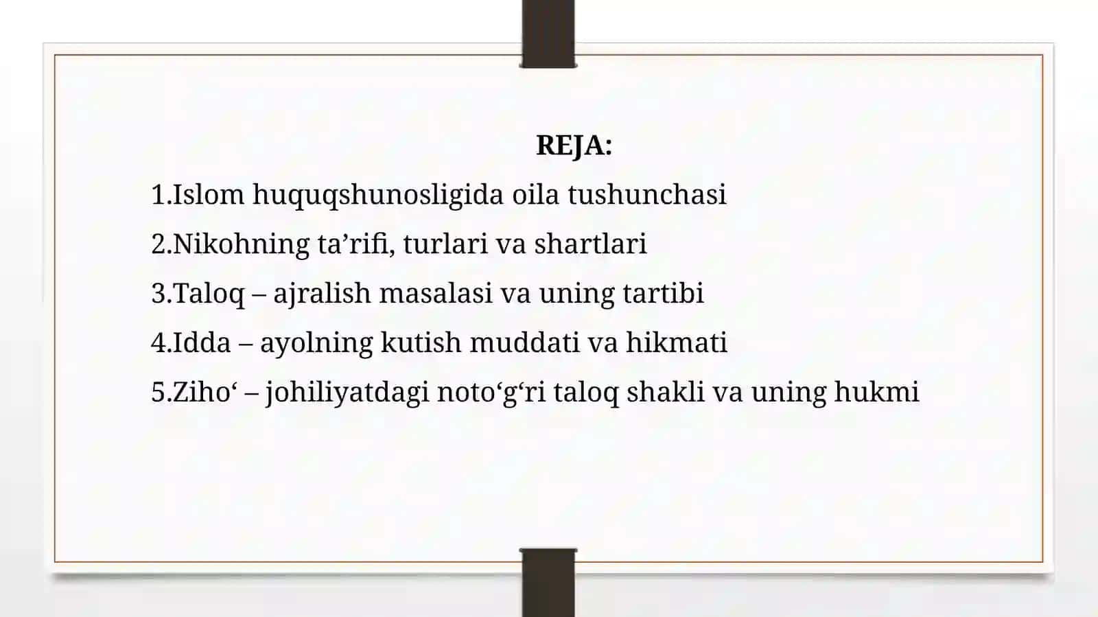 Islomhuquqshunosligidaoila,nikoh,taloq,idda,ziho‘tushunchalarinita’riflash 2