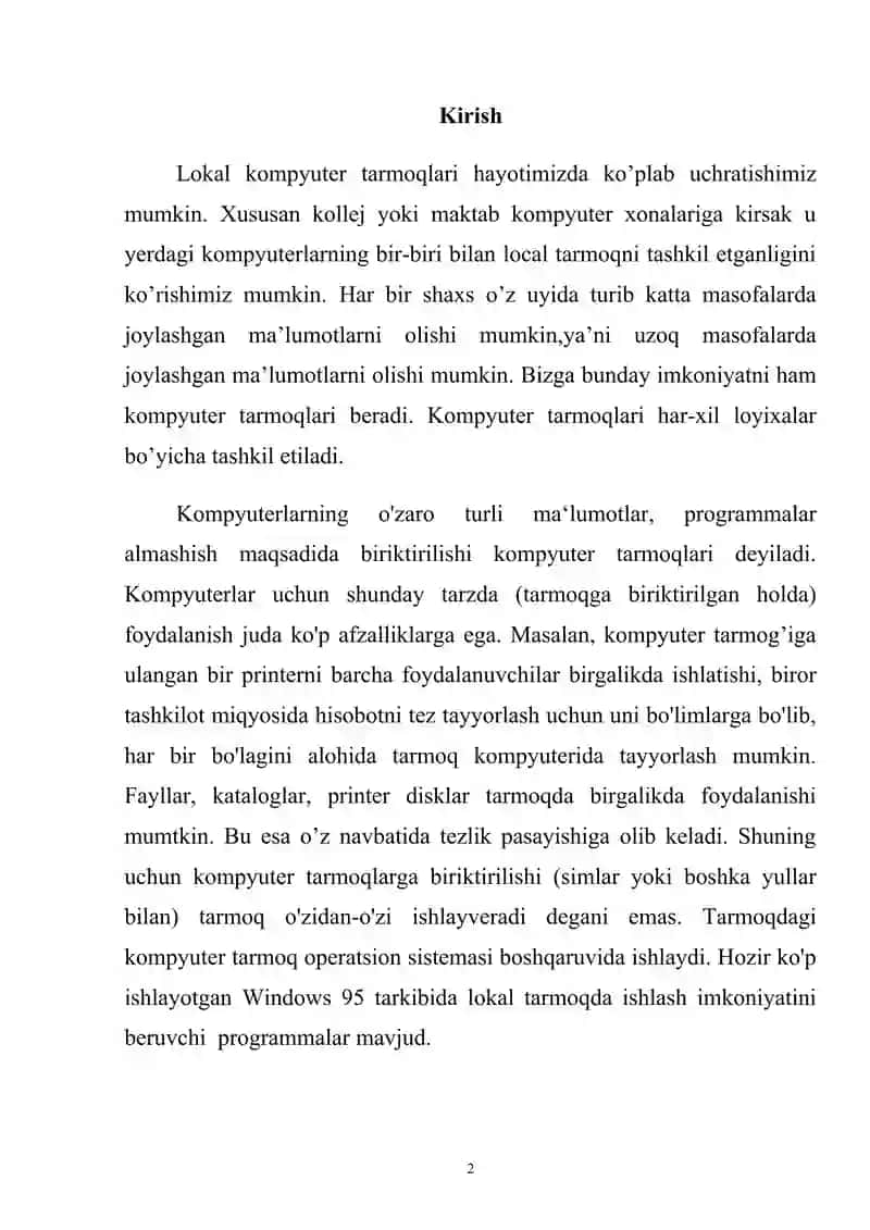 Kompyuter tarmoqlari va ularning turlari 2