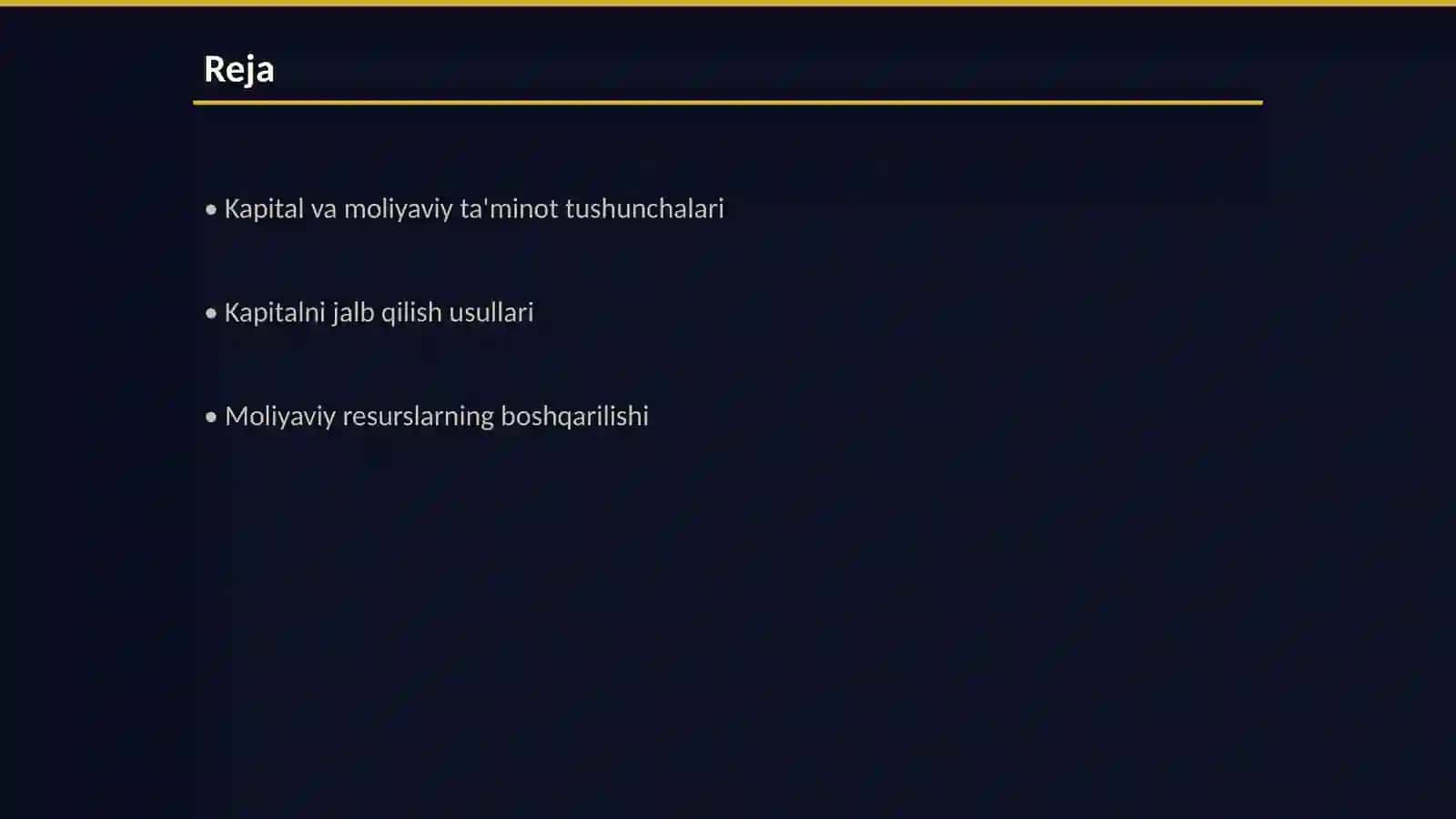 Kapital va moliyaviy ta'minot tushunchalari 2