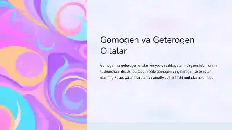 Gomogen va Geterogen Oilalar 2